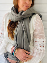 Pashmina Shawl Grey- Authentic Chyangra Pashmina Shawl Handcrafted Luxury from Nepal